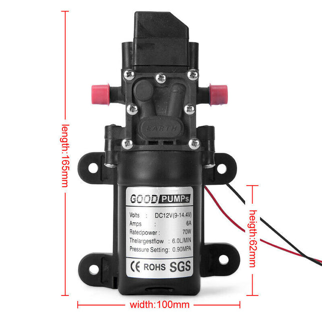 12V Water Pump 130PSI High Pressure Caravan