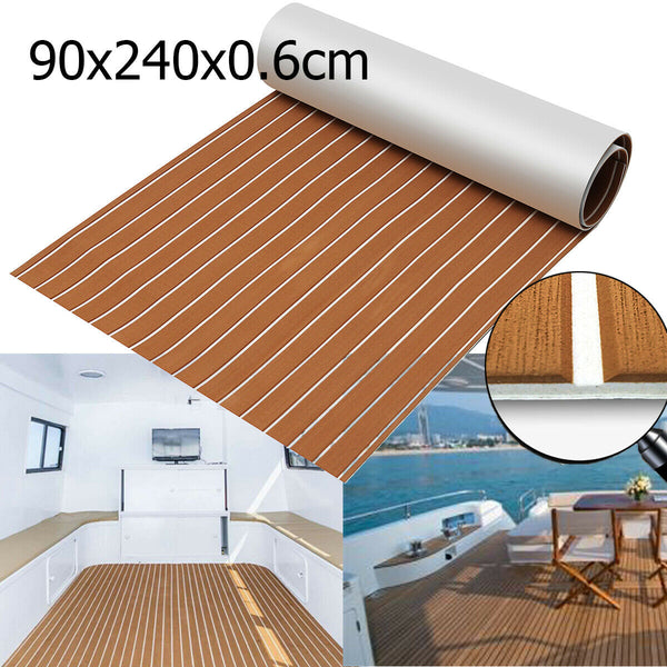 240x90cm Marine Boat Flooring EVA Foam Yacht Teak Decking Sheet Carpet Floor