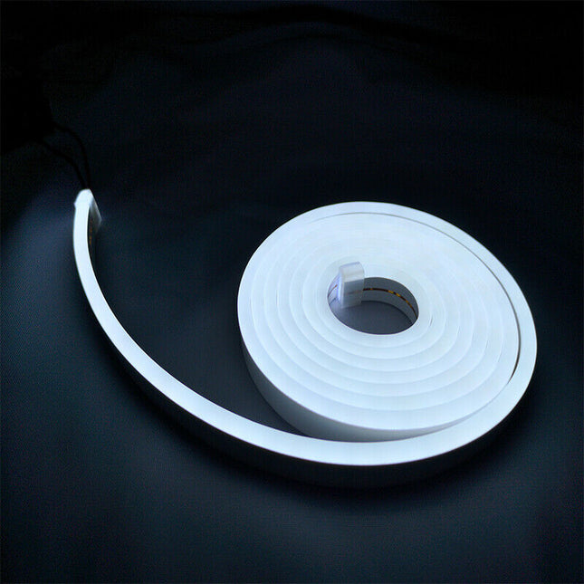 5M White DC 12V Flex LED Strip Neon Rope Light Silicone - salelink.co.nz