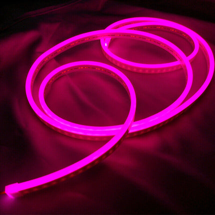 5M Pink DC 12V Flex LED Strip Neon Rope Light Silicone Sign Decor - salelink.co.nz