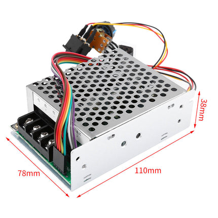 DC10V-55V 12V 24V 48V 60A PWM Motor Speed Controller CW CCW Reversible Switch - salelink.co.nz