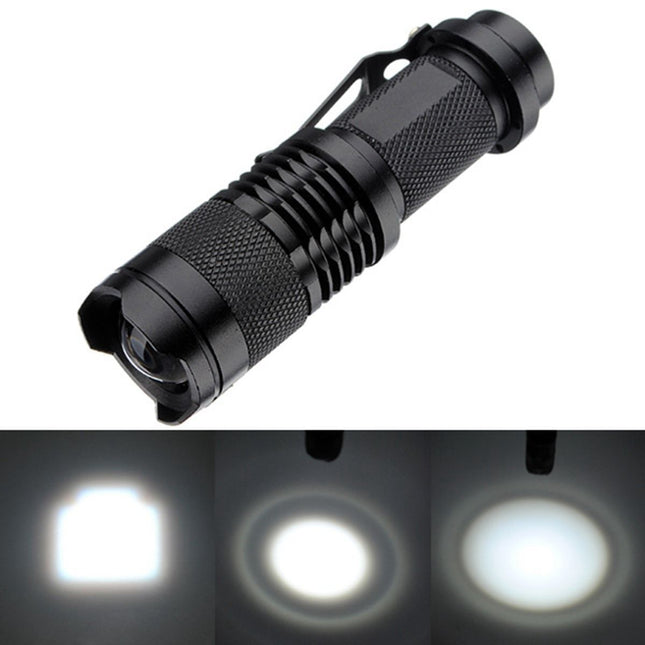 CREE Q5 LED Zoomable Focus Bright Flashlight Torch 220LM Light - salelink.co.nz