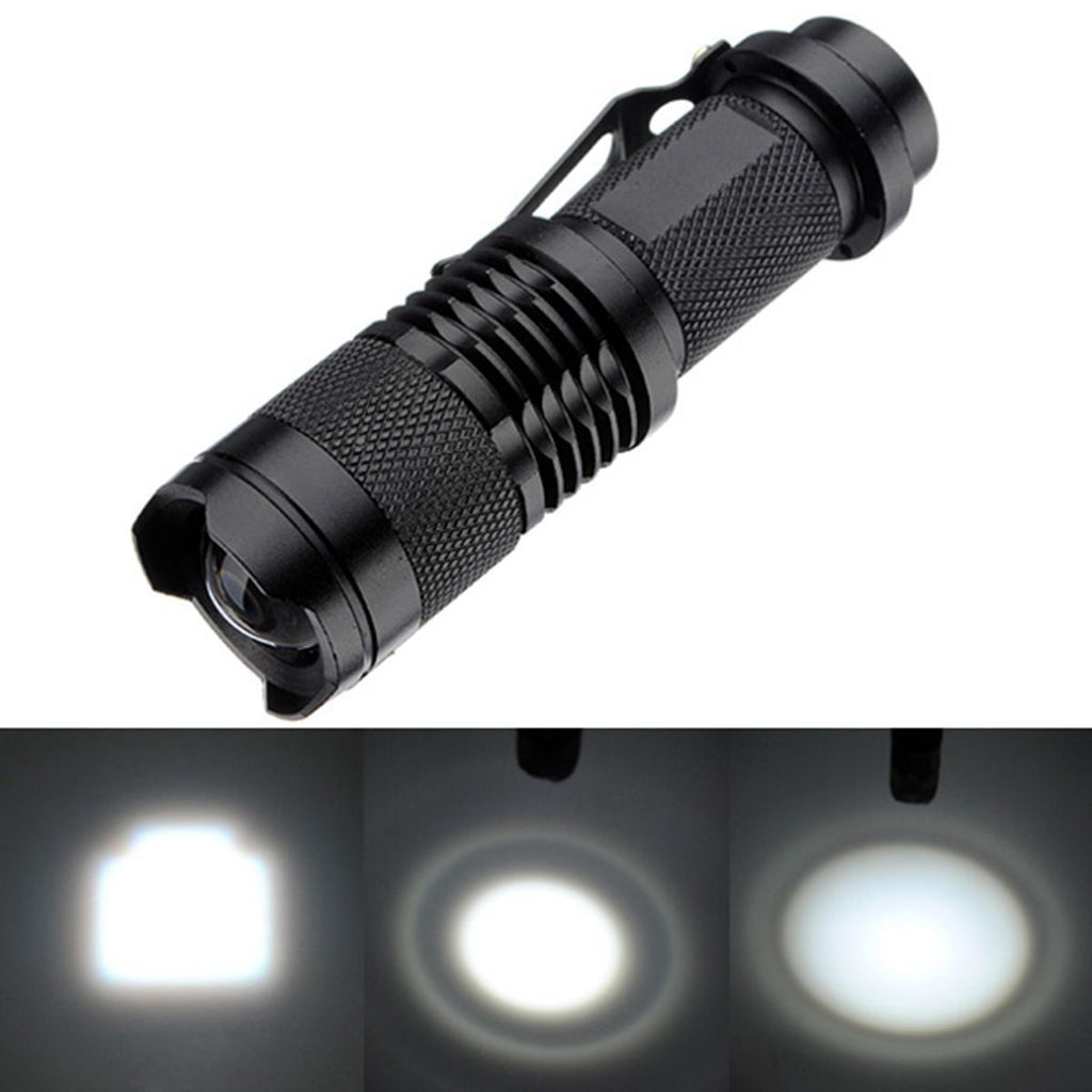 CREE Q5 LED Zoomable Focus Bright Flashlight Torch 220LM Light