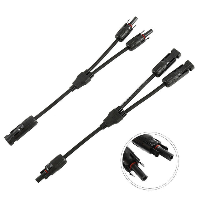 MC4 Y Branch Connectors Cable Solar Panel Cables Connector MC4 Cable Connector - salelink.co.nz