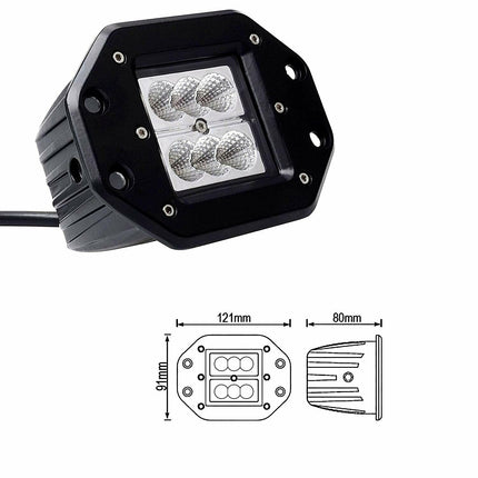2 x 4inch LED Work Light Bar Flood 12V 24V 5" Lamp - salelink.co.nz