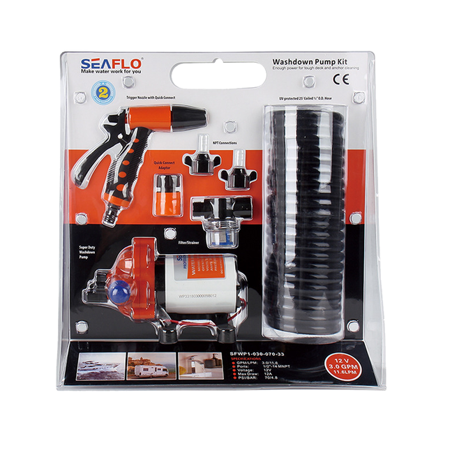 SEAFLO 70PSI Deck Washdown Pump Kit for Boat Caravan Yacht Wash Pump 12V 5GPM - salelink.co.nz