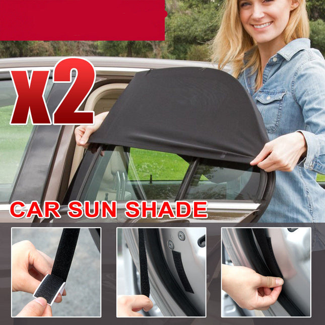2x Universal Sun Shades Rear Side Seat Car Window Socks Protection - salelink.co.nz