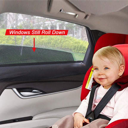 2x Universal Sun Shades Rear Side Seat Car Window Socks Protection - salelink.co.nz
