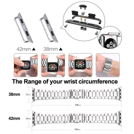 Black Bracelet Strap Apple Watch Band 42mm(Series 10) 41mm 40mm 38mm