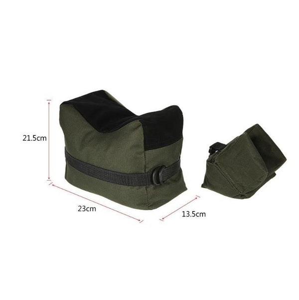 Shooting Range Sand Bag Set Rifle Bench Rest Stand Front Rear Bag Hunting