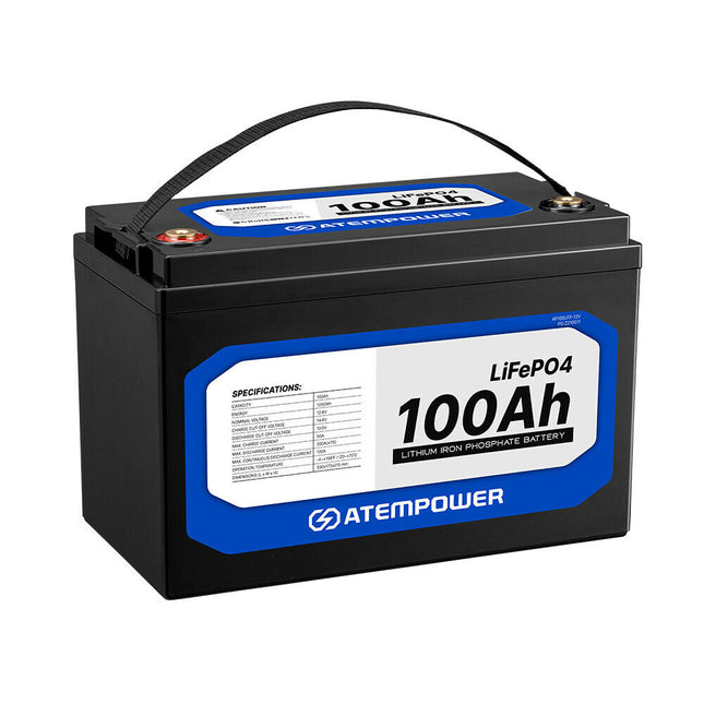 100Ah 12V Lithium Battery LiFePO4 Deep Cycle Rechargeable Marine 4WD - salelink.co.nz