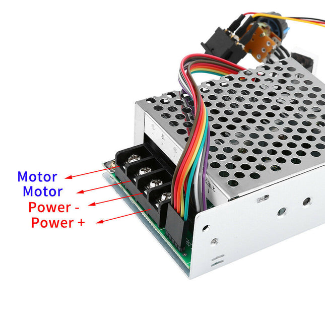 DC10V-55V 12V 24V 48V 60A PWM Motor Speed Controller CW CCW Reversible Switch - salelink.co.nz
