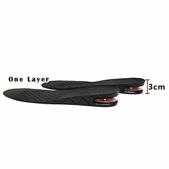 One Layer 3CM Men Lady Shoe Lift Height Increase Insoles Memory Foam Pads Heel Insert Taller - salelink.co.nz