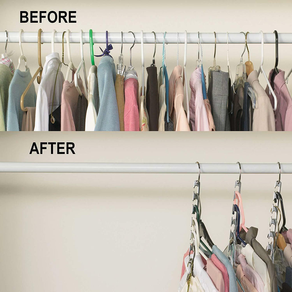 Hanger Strips Closet Hangers Space Clothes Saver Spring Connection