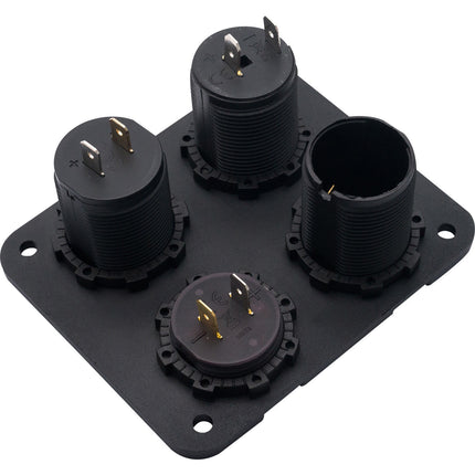 4 Way DC 12V-24V Car Cigarette Lighter Socket+Dual USB Charger Voltmeter Adapter - salelink.co.nz