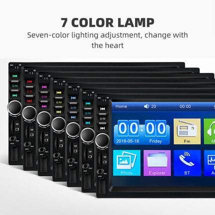 7" Double 2 DIN Bluetooth Head Unit Car Stereo Touch Screen Radio FM/TF/USB/AUX - salelink.co.nz