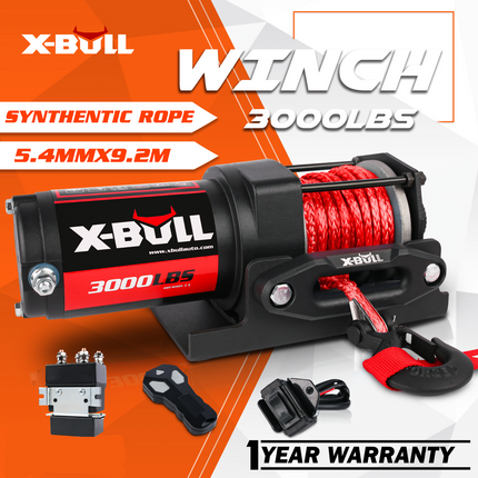 X-Bull Electric Winch 3000LBS - salelink.co.nz