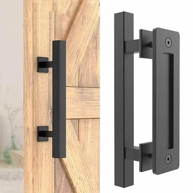 12'' Barn Door Handle Black - salelink.co.nz