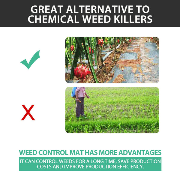 Weedmat - 2M x 100M Weed Control Mat Woven Gardening Plant Landscape
