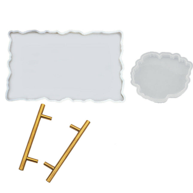 Silicone Tray Moulds Mold Irregular Coaster Resin Craft DIY - salelink.co.nz