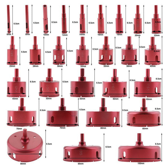 1x 55mm Diamond Hole Saw Drill Bit Cutter Tile Glass Ceramic Porcelain Marble - salelink.co.nz