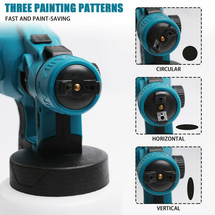 Cordless High Pressure Spray Gun Paint Sprayer Fits Makita 18V Battery - salelink.co.nz