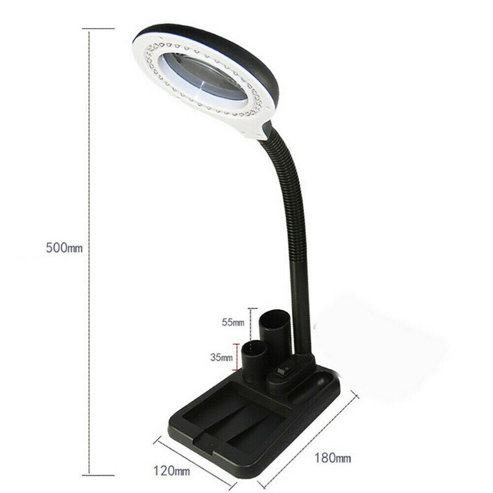 10X Magnifying Desk Lamp 40 LED Magnifier Light–