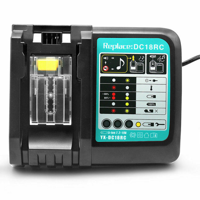 For Makita DC18RC 18V Battery Charger BL1850B BL1860B - salelink.co.nz