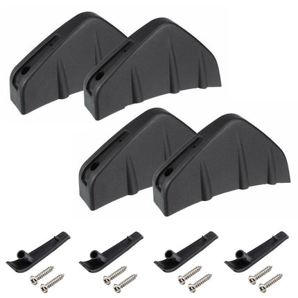 Universal Black Rear Bumper 4 Shark Fins Spoiler Wing Lip Diffuser Modified Kits - salelink.co.nz