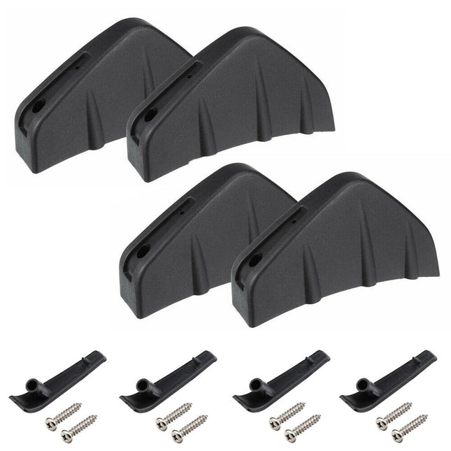 Universal Black Rear Bumper 4 Shark Fins Spoiler Wing Lip Diffuser Modified Kits - salelink.co.nz