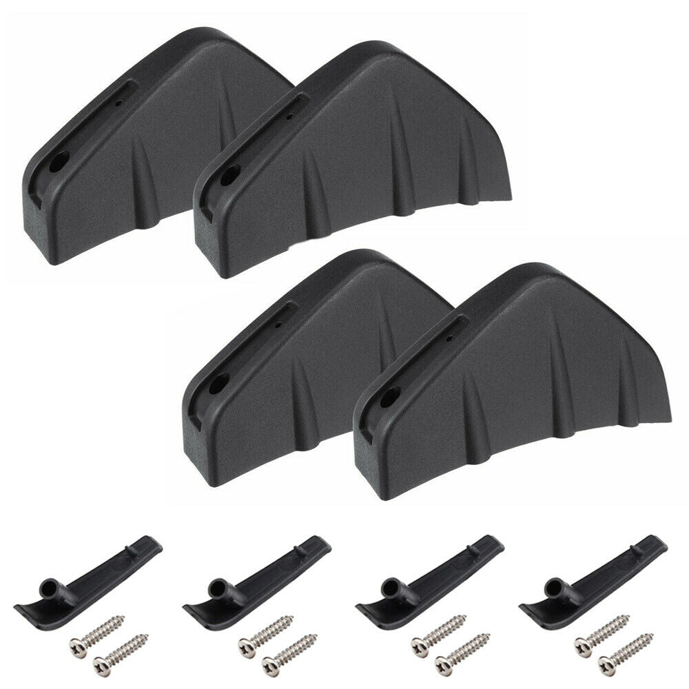 Universal Black Rear Bumper 4 Shark Fins Spoiler Wing Lip Diffuser Mod ...