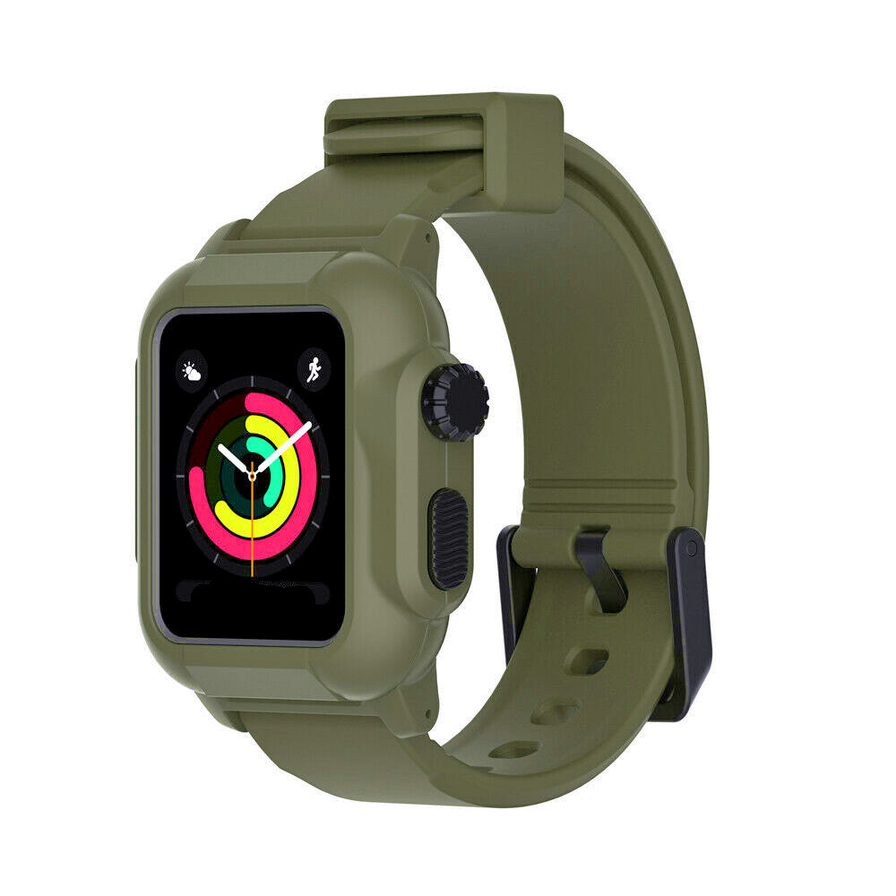 42mm Silicone Waterproof Band Strap Case for Apple Watch 2 3 salelink .nz