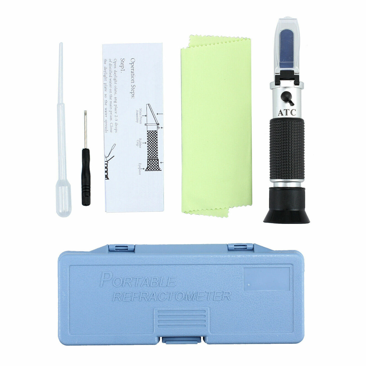 Brix Refractometer ATC 032 Specific Gravity Hydrometer For Homebrew