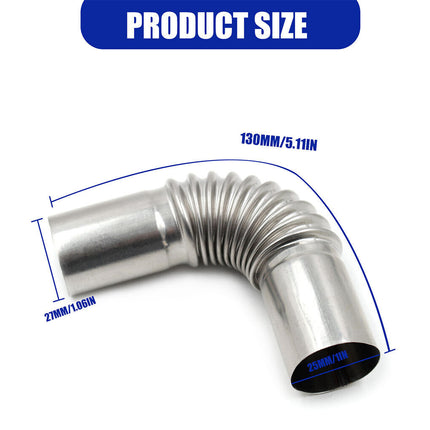 24mm Exhaust Pipe Tube Elbow Connector Diesel Heater With Clamps For Webasto - salelink.co.nz