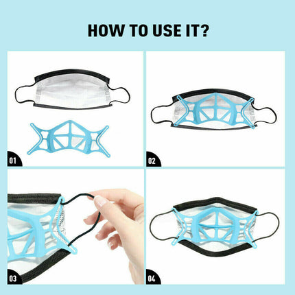 4pcs Mask Breathe Support Bracket Protector Reusable Soft 3D Holder - salelink.co.nz