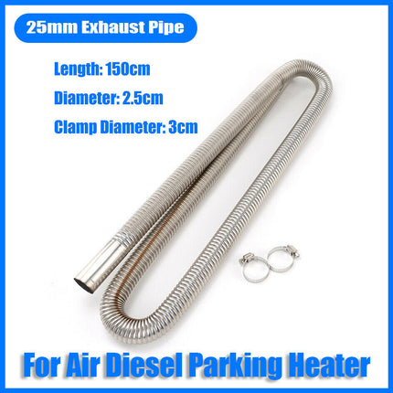150cm Air Diesel Parking Heater Stainless Steel Exhaust Pipe Tube Gas - salelink.co.nz