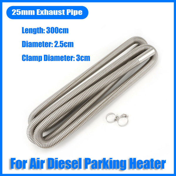 300cm Air Diesel Parking Heater Stainless Steel Exhaust Pipe Tube Gas