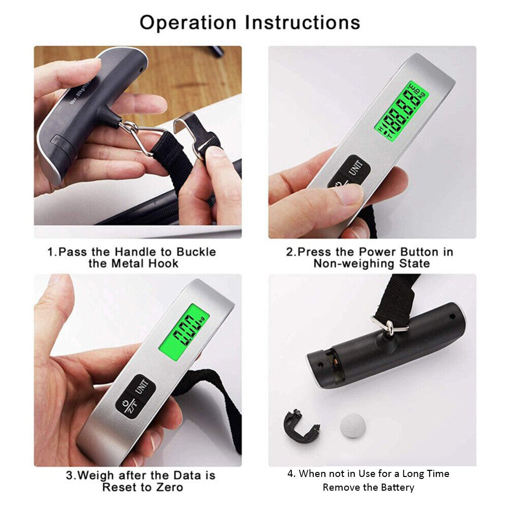 50kg/10g Digital Luggage Scale Electronic Portable Suitcase Travel