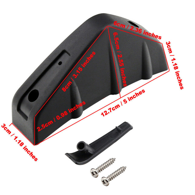 Universal Black Rear Bumper 4 Shark Fins Spoiler Wing Lip Diffuser Modified Kits - salelink.co.nz