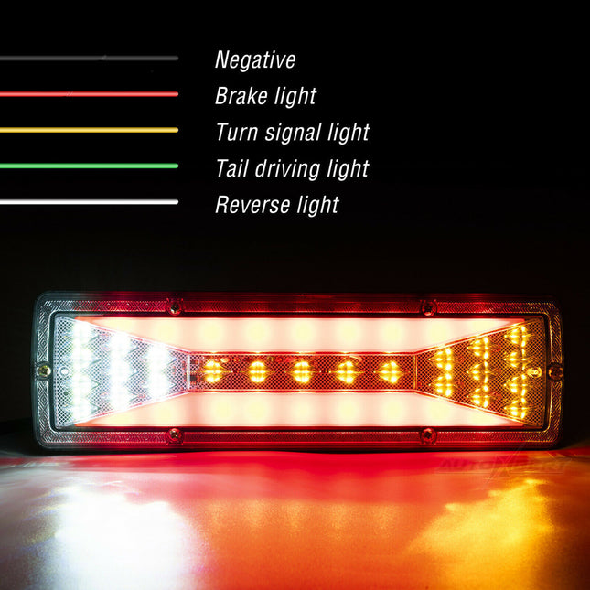 2x LED Trailer Lights Tail Lamp Stop Brake Dynamic Indicator 12V Taillight Pair - salelink.co.nz