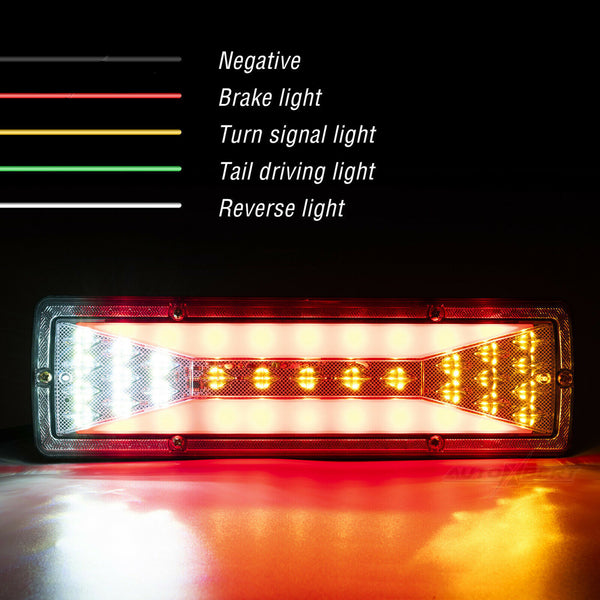 2x LED Trailer Lights Tail Lamp Stop Brake Dynamic Indicator 12V Taillight Pair