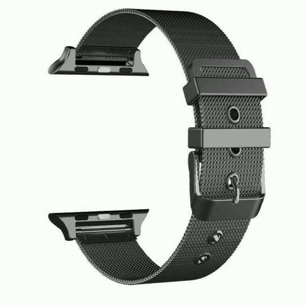 BLACK 42/44mm Metal Bracelet Apple Watch Strap Band