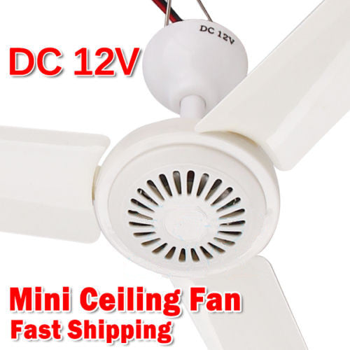 Portable 12v Ceiling Fan 3 Blade 0 7amp