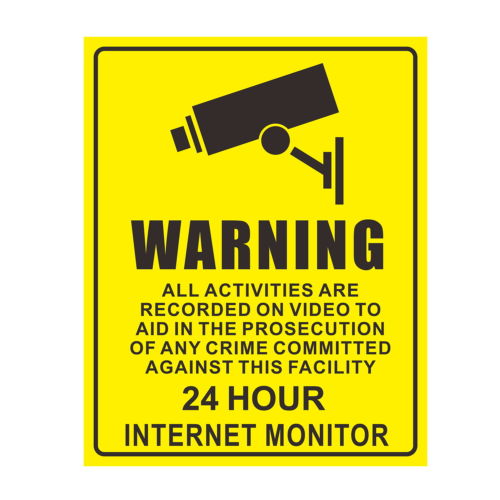 CCTV SECURITY CAMERA WARNING Decal Sticker Safety Holiday Home Shop Business