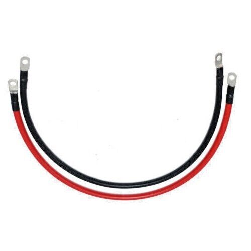 2 Pcs 10 AWG Battery Cables Copper Power Inverter Cables with Terminals