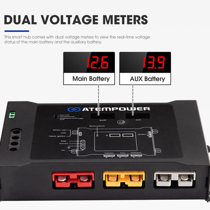 ATEM POWER Smart Hub Dual Battery System Fit DC to DC Chargers - salelink.co.nz