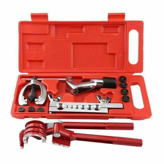 10pcs Flare Tool Kit Brake Air Line Double Flaring Set 3 In 1 Tube Pipe Bender - salelink.co.nz