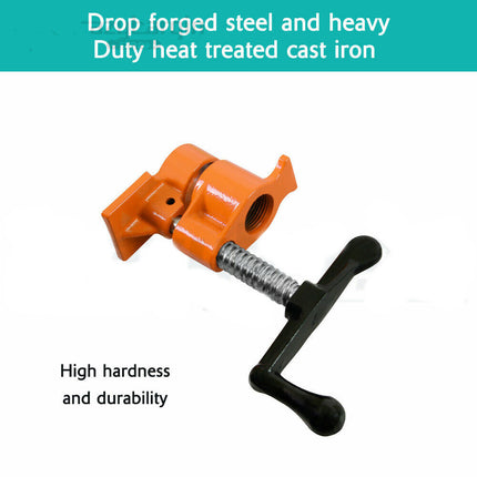 3/4'' Gluing Pipe Clamp 4 Pcs Heavy Duty WOODWORKING VICE TOOLS Wide Protect Pad - salelink.co.nz