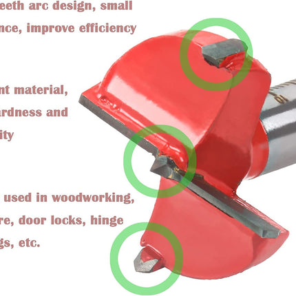 35mm Door Hinge Hole Saw Cutter Concealed Hinge Jig with Forstner Bits Positioner - salelink.co.nz