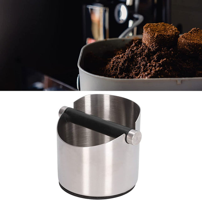 Coffee Knock Box Espresso Grinds Waste Container Tamper Bin Stainless Steel - salelink.co.nz